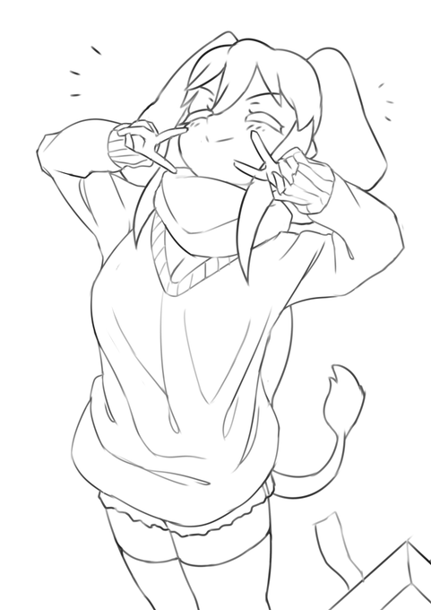 She got an oversized sweater as a present 