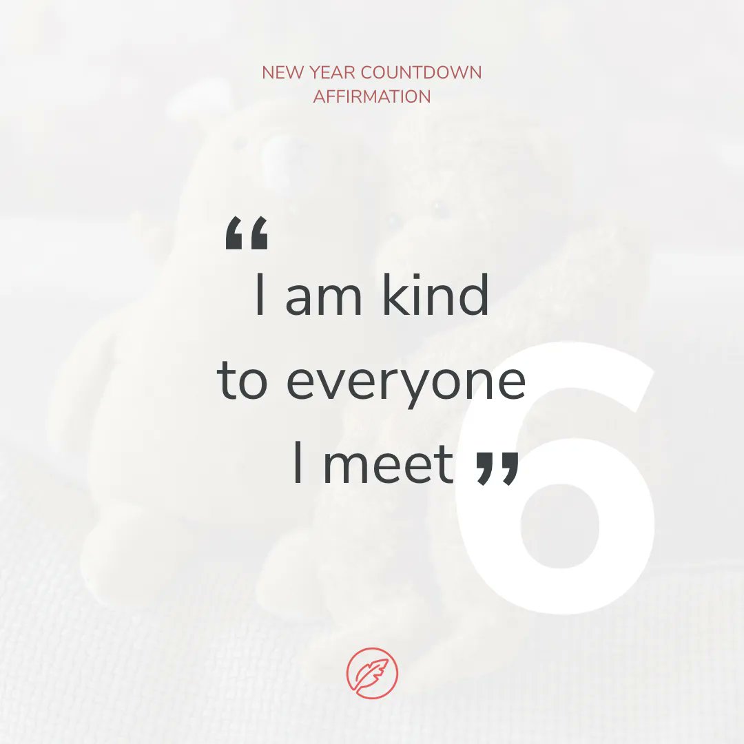 New Year Countdown Daily Affirmation Time! ⏰
Take a moment to read this aloud
6️⃣ I am kind to everyone I meet.
.
.
.
Super, we'd love to meet you!
See you tomorrow with a new affirmation 😉 
#staycurious #uloo #newyear2022 #PositiveVibes #newyearcountdown #countdownto2022