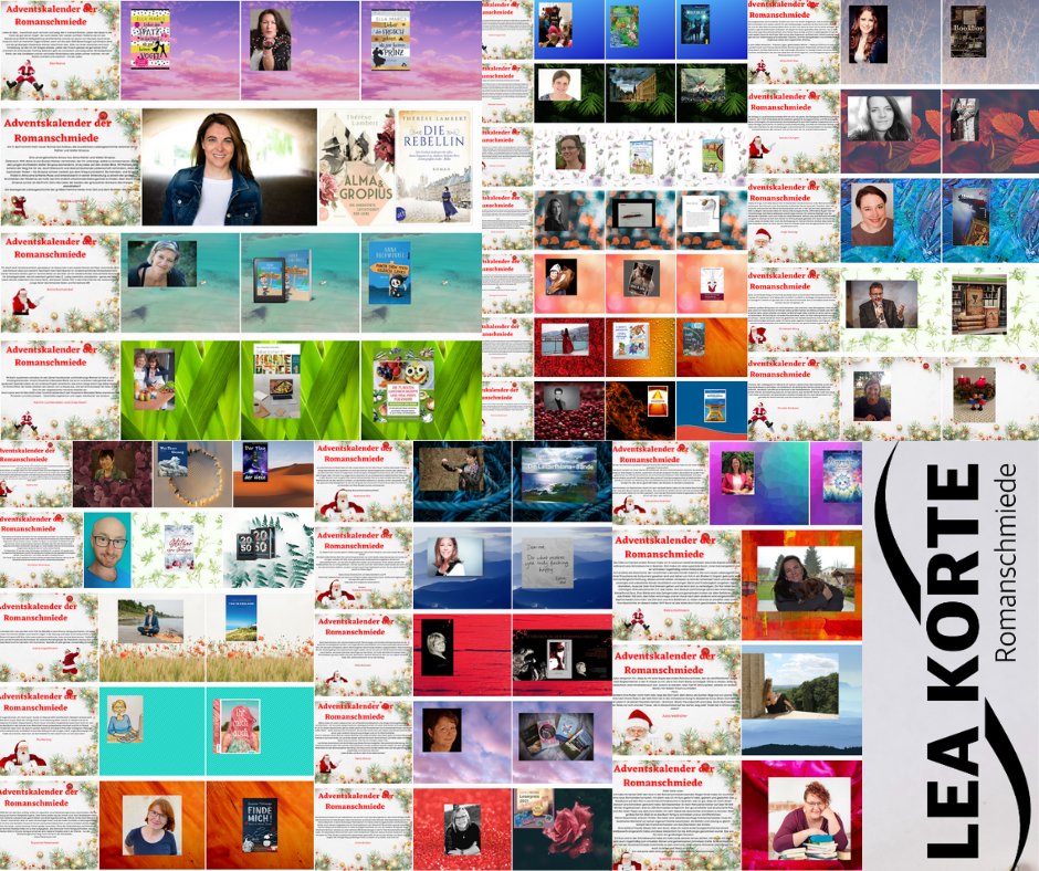 ... man muss sagen, es gibt inzwischen BERGE von Büchern von den Autoren der Romanschmiede zu lesen.
Schaut mal hier - die Liste des Adventskalenders 2021! Und die ist nicht mal vollständig! Ihr seid GENIAL! 🙂 🙂 🙂
leakorte.de/ver%C3%B6ffent…