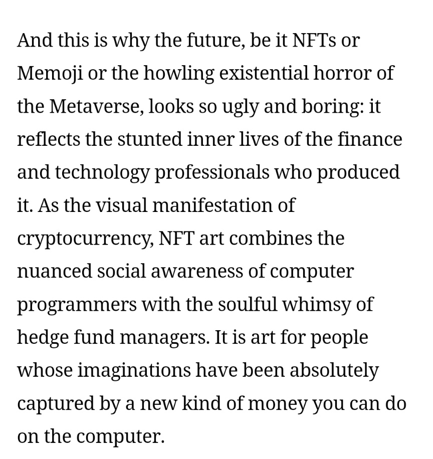Every line of this new Gawker article on NFTs is perfect. gawker.com/culture/the-fu…