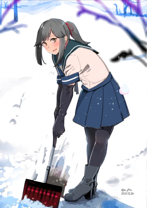 銀世界の薄雲。
#艦これ版深夜の真剣お絵描き60分一本勝負
#艦これ版真剣お絵描き60分一本勝負_20211226 