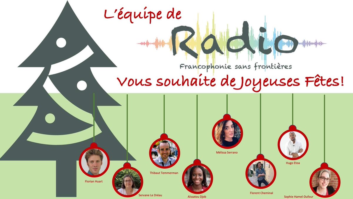 shameldufour's tweet photo. ⭐️ L'équipe de Radio Francophonie sans frontières vous souhaites de Joyeuses Fêtes!
🎙 Retrouvez-nous sur toutes les plateformes de balado/podcast
#francophonie #RadioFSF #balado #podcast #Radio #fsf @FrancophonieSF https://t.co/mHcg2TPOAY