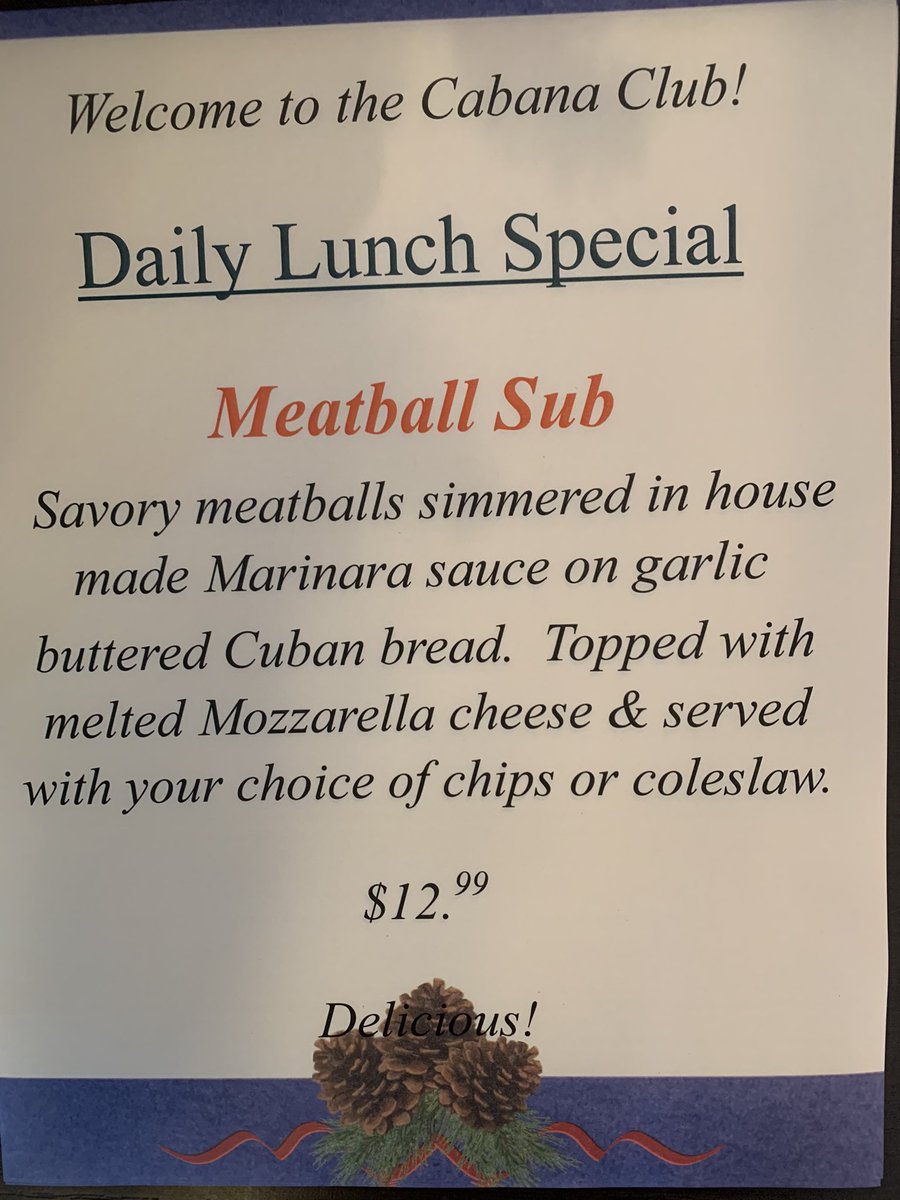 CabanaClubKCB's tweet photo. Today’s tasty lunch special. Our drink of the day is Frozen Vodka Strawberry Lemonade. (Private club - members &amp; guests only) https://t.co/aSO183mwac