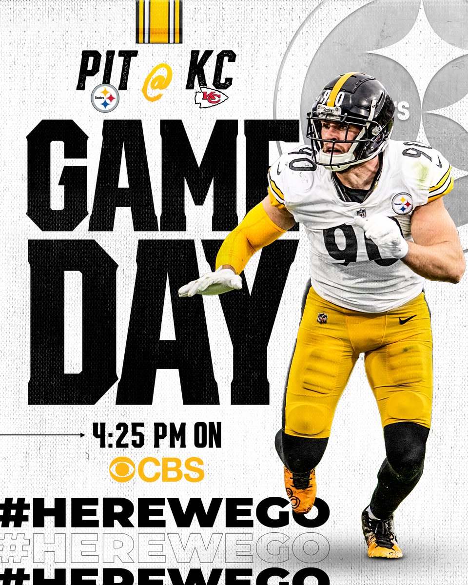 steelers's tweet photo. GAME DAY in KC!

#HereWeGo 
#HereWeGo 
#HereWeGo 
#HereWeGo https://t.co/xBA0LOmt11