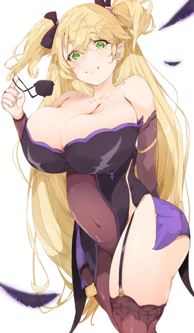 ちちしりふとももを描きたくて衣装を省略したらサキュバスか対魔忍みたいになった…フィッシュルちゃん #GenshinImpact 