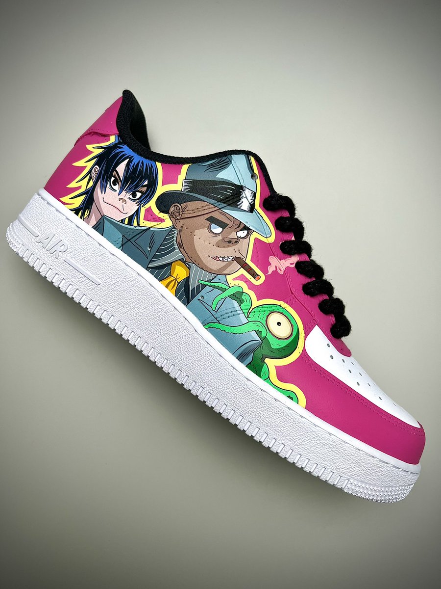 jdocustoms's tweet photo. Gorillaz AF1s 

#customsneakers #custom #sneakerart #gorillaz https://t.co/i1ZuMdMGYC