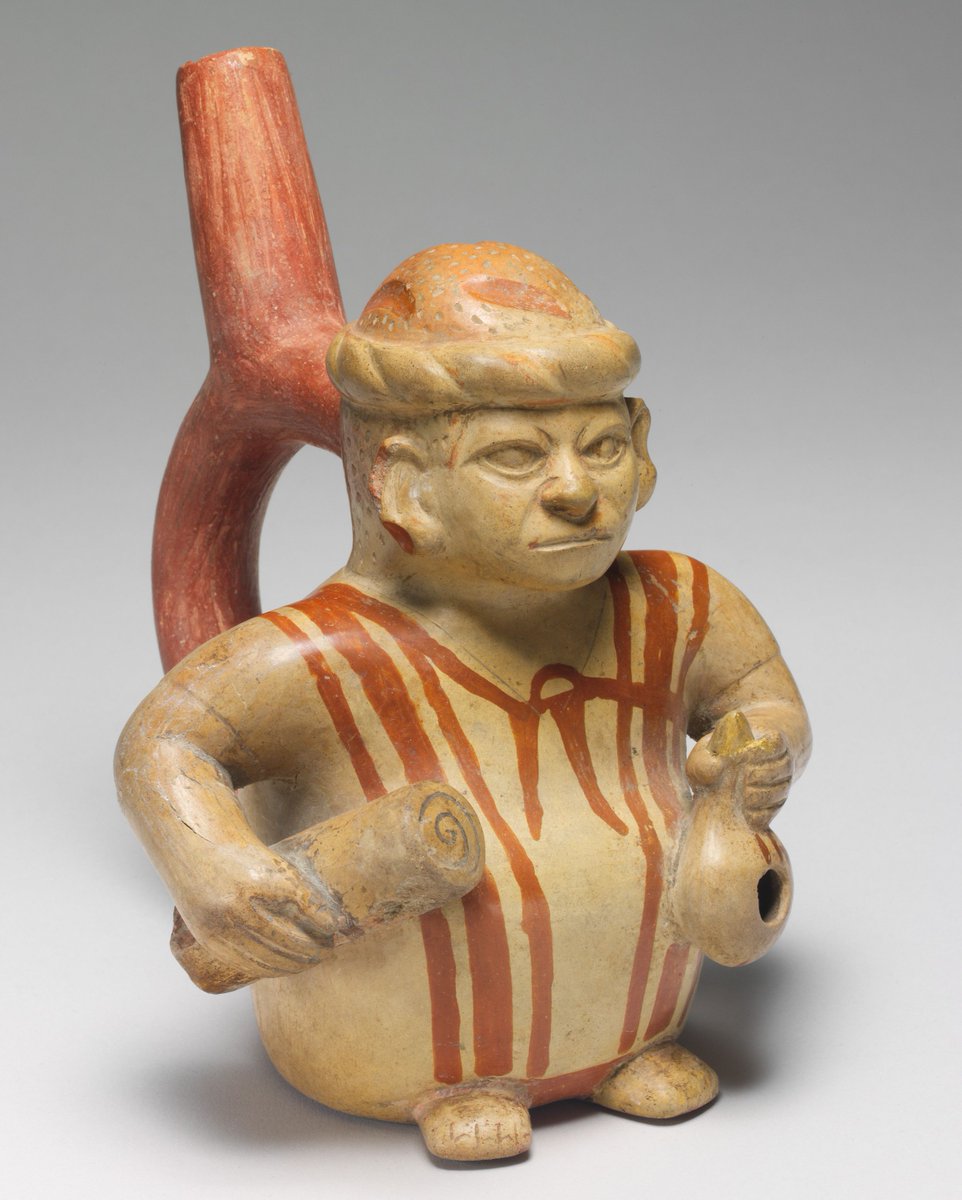 metmuseum's tweet photo. While portraiture was uncommon in the Americas before the 16th century, Moche potters on Peru's north coast were producing imaginative portrait vessels well before the rise of the Inca state in the 15th century.
Explore examples on the #MetTimeline: https://t.co/1GBKXEOAKf https://t.co/WaIUW5WUxQ
