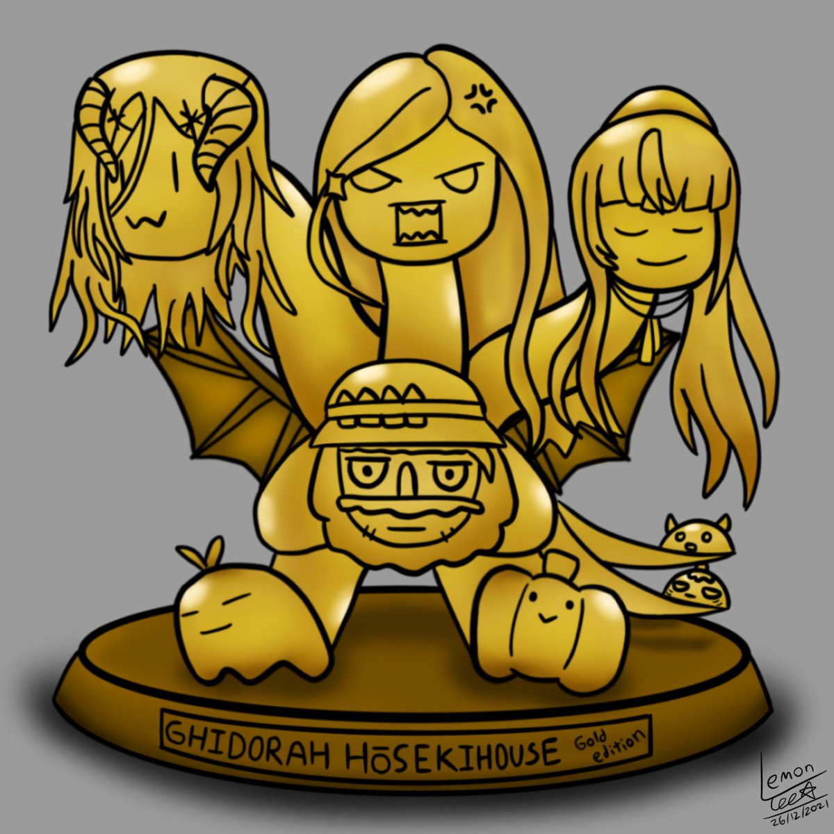 Lemon_Tae03's tweet photo. Figure GHODORAH HōSEKIHOUSE [Gold Edition]
ตั้งใจมอบให้ทุกคนเลยครับ หวังว่ามันจะได้เป็นรูปเป็นร่างสักวันครับ 😌😌😌
(ปล.ขออนุญาตเจ้าของของขวัญแล้วนะคับ)

#Artparu #JunelyFA #GozFA #บ้านต้นถั่ว 
@AlparuVtuber @JunelyVtuber @judgegomez_
@mame_Beann @Nanachan7_ @hoseki_house https://t.co/i8xofyWoqJ