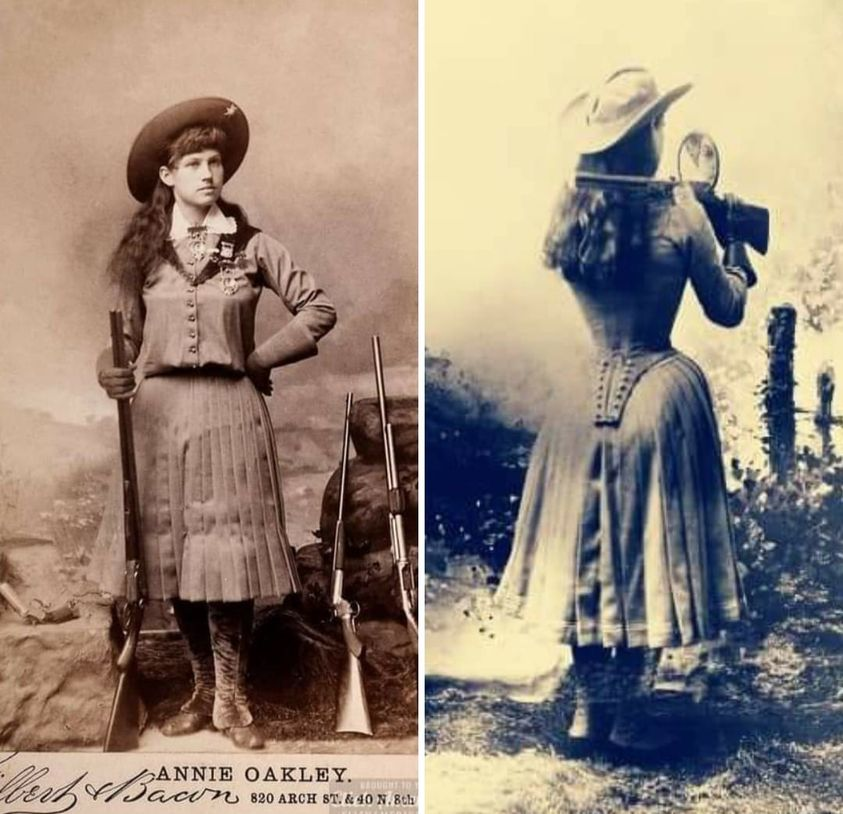 lubanka1's tweet photo. Жила-была Энни Оукли. Родилась она в 1860 году, в штате Огайо, и была 6 ребенком в семье. Когда Энни исполнилось 6 лет, папа ее помер от пневмонии, и в семье наступила нищета.
— Детей не сожрешь, а кормить их надо, — здраво рассудила мама, и отдала Энни родственникам. https://t.co/a70v4VKEmf