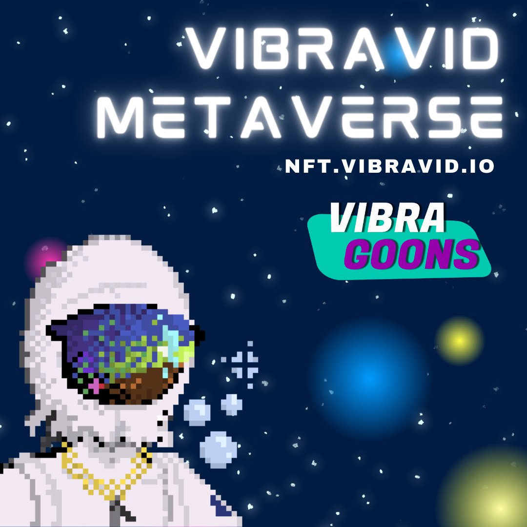 VibraVid Metaverse features a multi chain web-based wallet and social media platform that is currently in development.

Through partnerships our goal is for #VibraGoons to be a ticket to our metaverse partners that includes Game, NFTs, Social sharing and more.