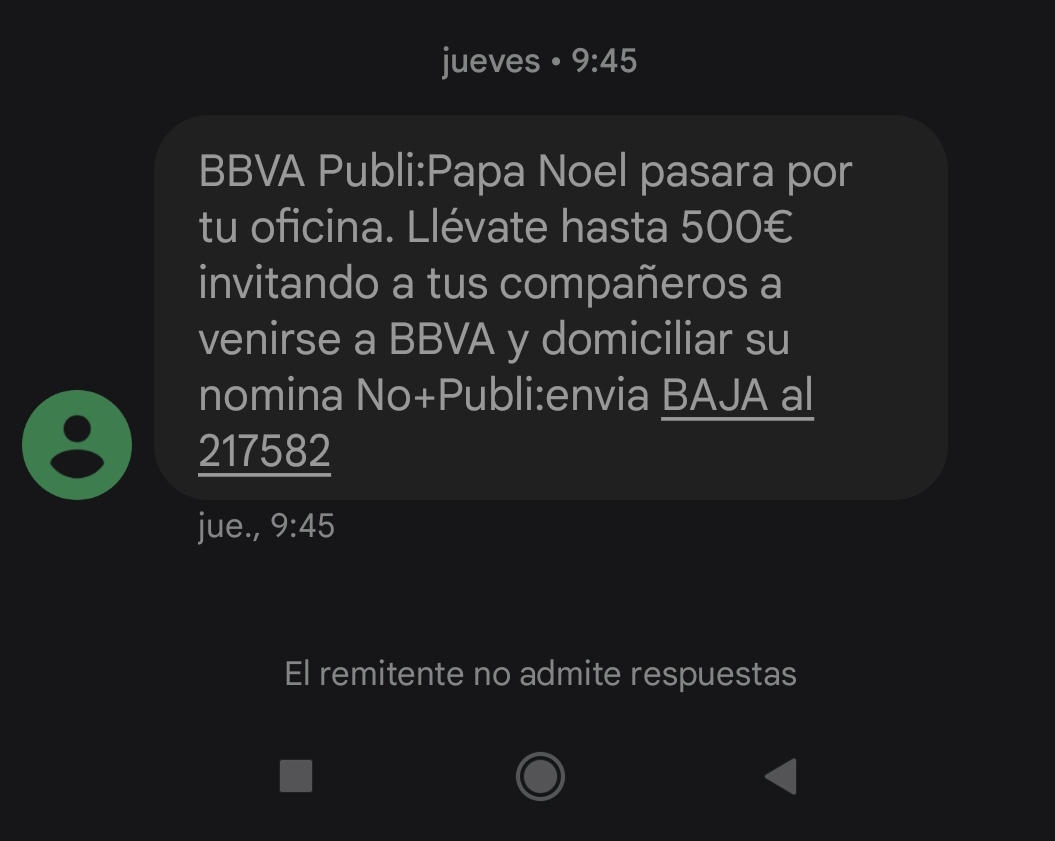 Patxicomo's tweet photo. @BBVAresponde_es ¿Es este SMS phising?

La múltiples faltas de ortografía haces sospechar mucho. https://t.co/uZ2vDmWL1J