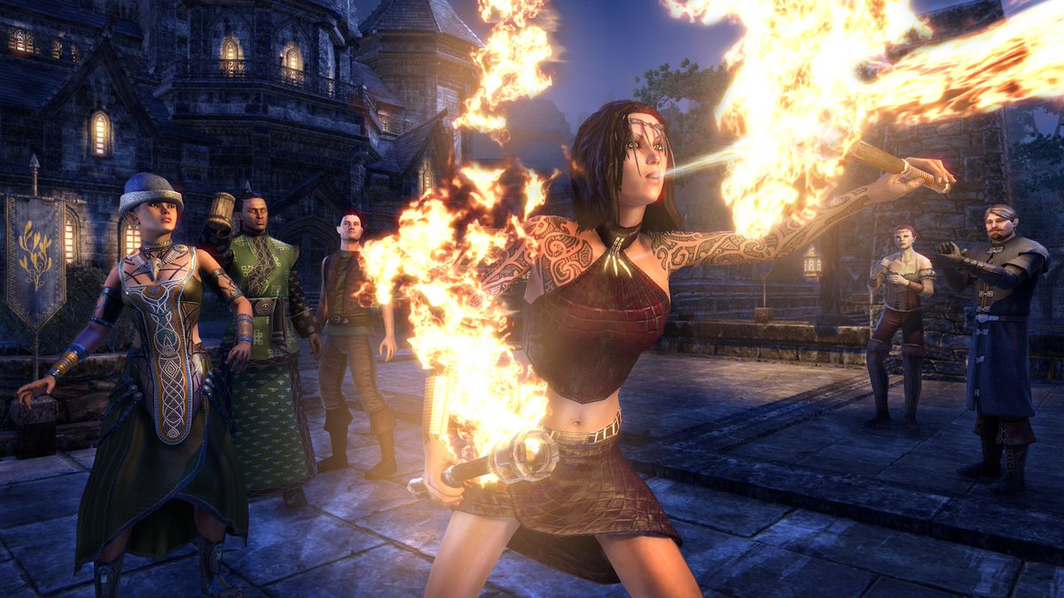 TESOnline's tweet photo. What is your character’s go-to outfit during the New Life Festival? Do you prefer something warm and cozy, or are you more the bath towel type? We know the cold never bothered you anyway. ❄️😏 https://t.co/wA2R32Ty8B