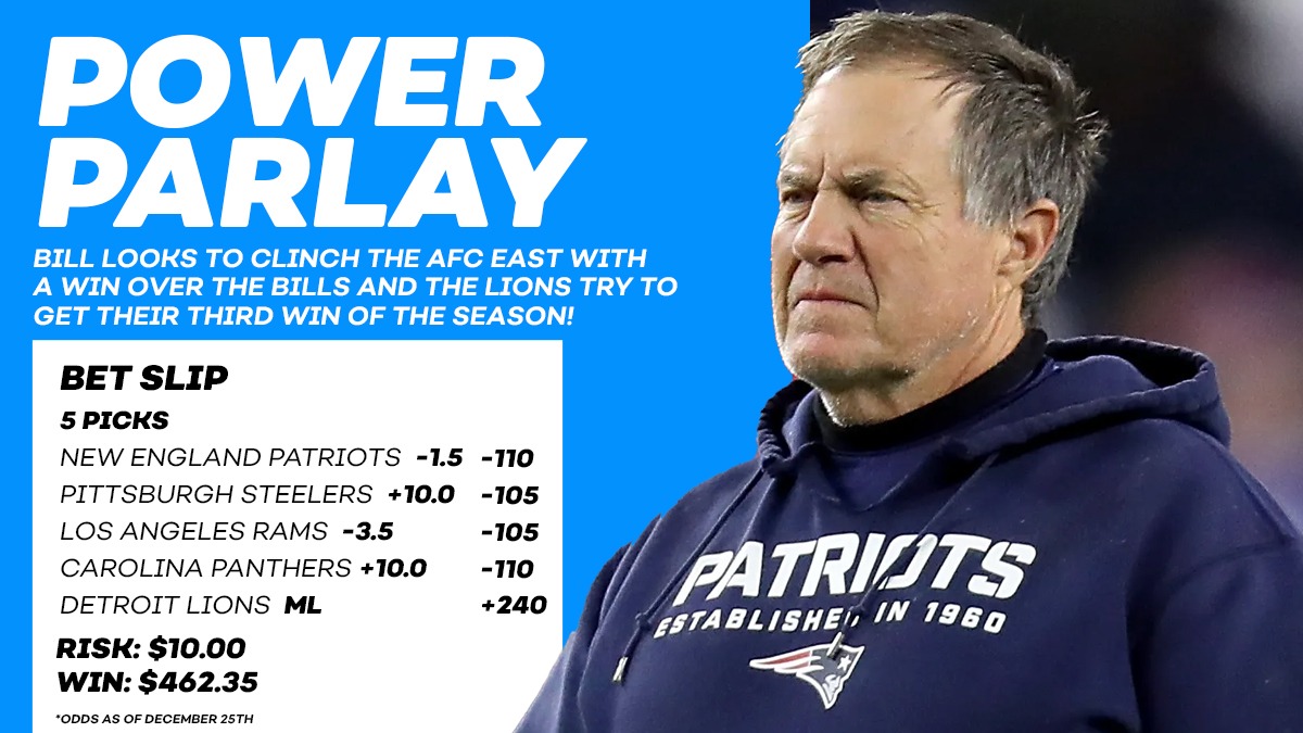 BovadaOfficial's tweet photo. ❤️ and RT our week 16 #PowerParlay, and if it hits we will pick a $462 winner! 

#NFL lines —> https://t.co/6nFGvNJf5Y https://t.co/VWVsTjlXDE
