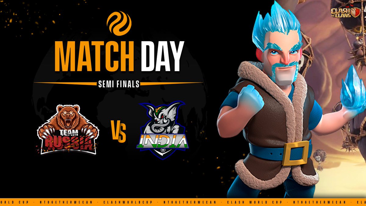 LEXoffi's tweet photo. Demi finale @ClashWorldCup 
🇮🇳 Inde 🆚 Russie 🇷🇺 
À 18h30 🕖
Rooster : HDV 14 à 11
↬ https://t.co/GQ5HtfRhro 

#cwc2021 #ClashOfClans #twitch https://t.co/m535FJyRAN