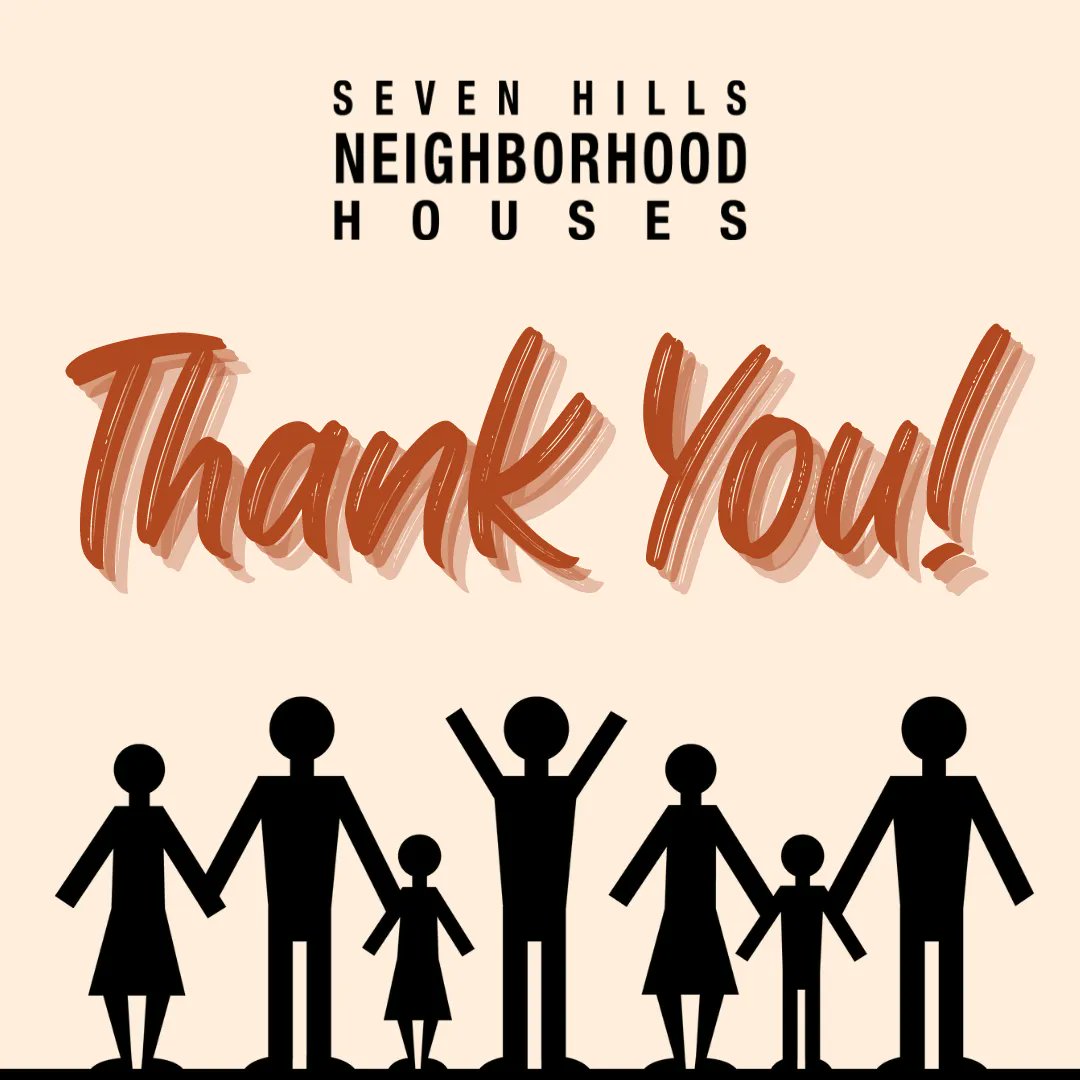 Today is National Thank You Card Day, so we want to take this opportunity share this virtual thank you card with all of you! We are so grateful for the West End residents, community partners and sponsors, volunteers, and everyone else who makes our work at Seven Hills possible!