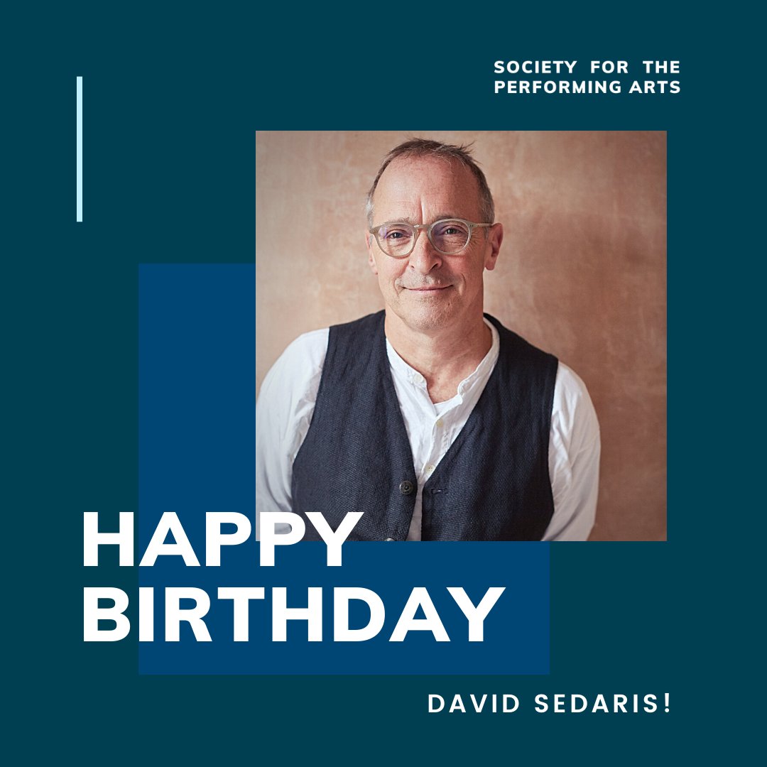 Happy Birthday, David Sedaris! All the best from your friends at SPA Houston. We\ll see you in Houston this April. 