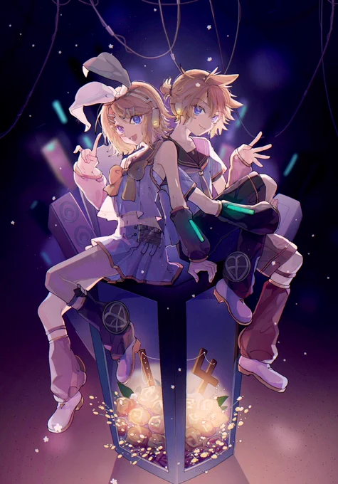 #鏡音14誕 #鏡音誕生祭2021
リンちゃんとレンくんが公式と同じ年齢になっています!誕生日おめでとう🎉🎉🎂 