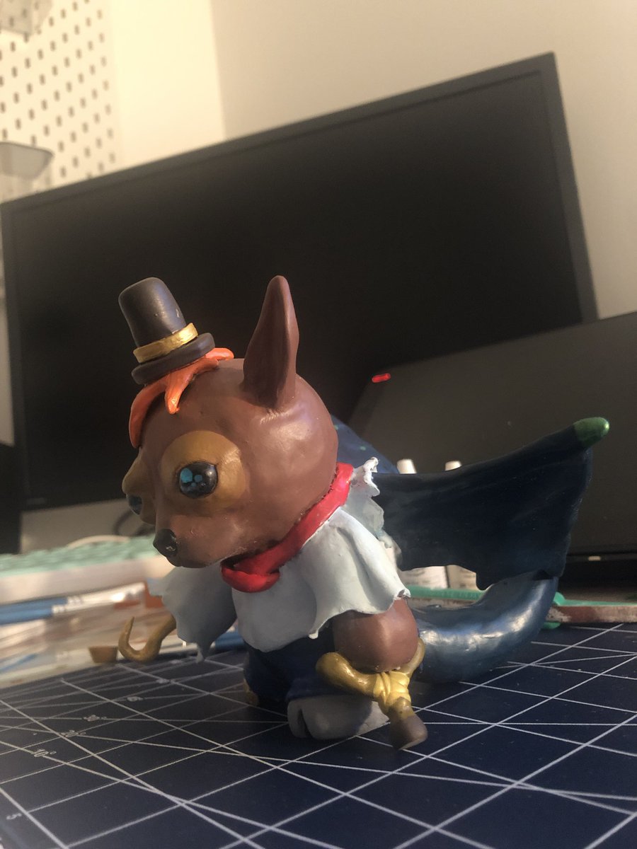 Mae_makes_'s tweet photo. Finally finished my little pirate, dog-dragon, amputee gentleman dude using #nerdebox 
Absolutely loved working on him, adding every little part one at a time without any long term plan for the character. Just considering adding a monocle…? https://t.co/3V1ekx8mrE