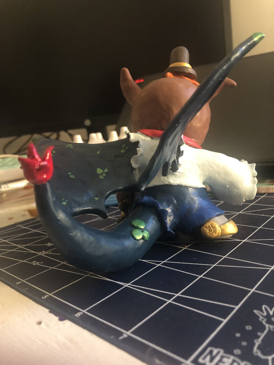Mae_makes_'s tweet photo. Finally finished my little pirate, dog-dragon, amputee gentleman dude using #nerdebox 
Absolutely loved working on him, adding every little part one at a time without any long term plan for the character. Just considering adding a monocle…? https://t.co/3V1ekx8mrE