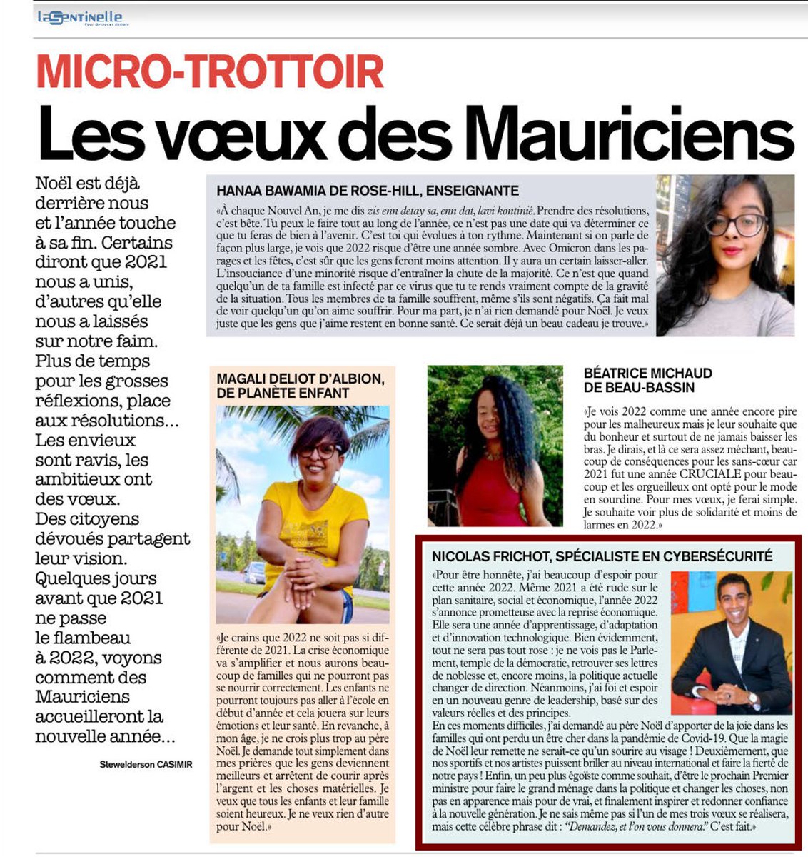 NicolasFrichot's tweet photo. Être le prochain Premier ministre, afin de faire le grand ménage dans la politique. - L'Express, dimanche 26 décembre 2021 https://t.co/tXevQZtnDH