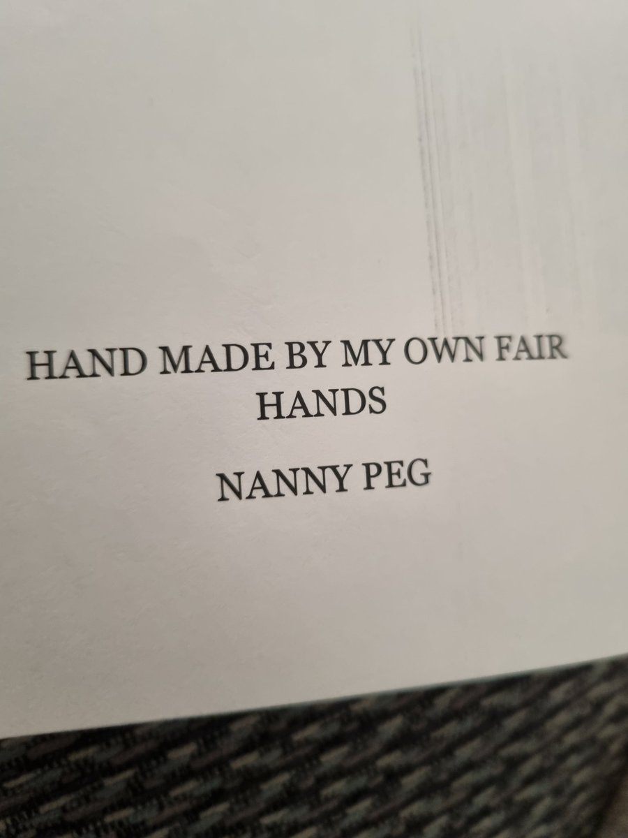 Me nanny peg made us Christmas cards at her computer class.. and Yes that's a lil photo of her inside at said computer class.🥺 😢