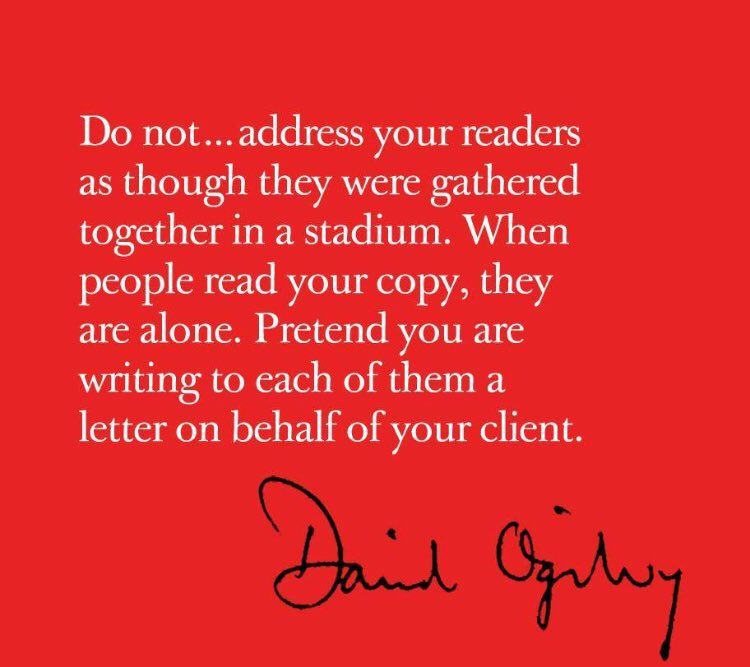 ReadMeLKP's tweet photo. Whilst we're quoting David Ogilvy, here's a bit more advice from the great man. https://t.co/vKTj69yBXt