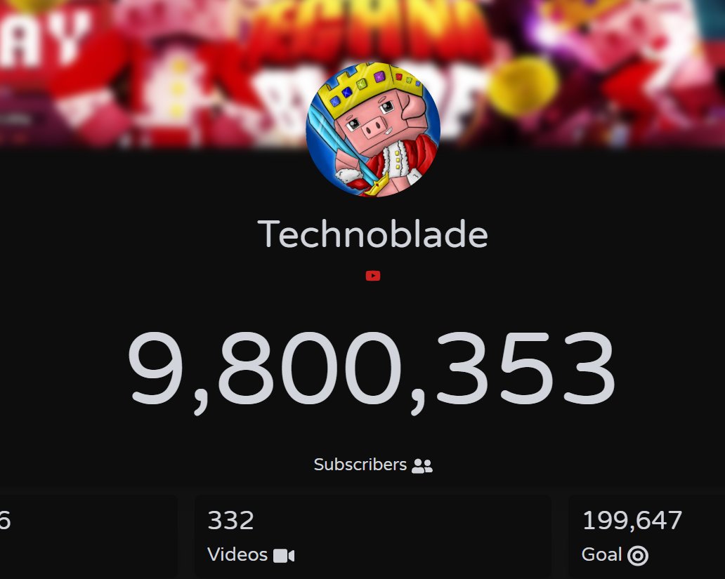 AliceGrewUp's tweet image. 98%
#Subscribe2Technoblade 
#SUBSCRIBETOTECHNOBLADE