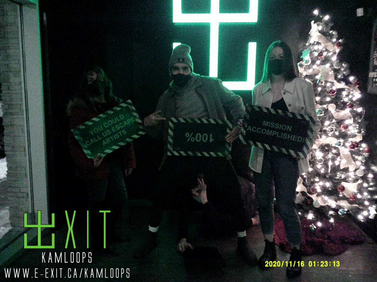 exitkamloops's tweet image. Here’s some of our awesome escapee’s from Dec 19 - 24th, 2021. Many failed and many succeeded! Test your wits today! #ExitKamloops #kamloopsescapegames
facebook.com/media/set/?set…