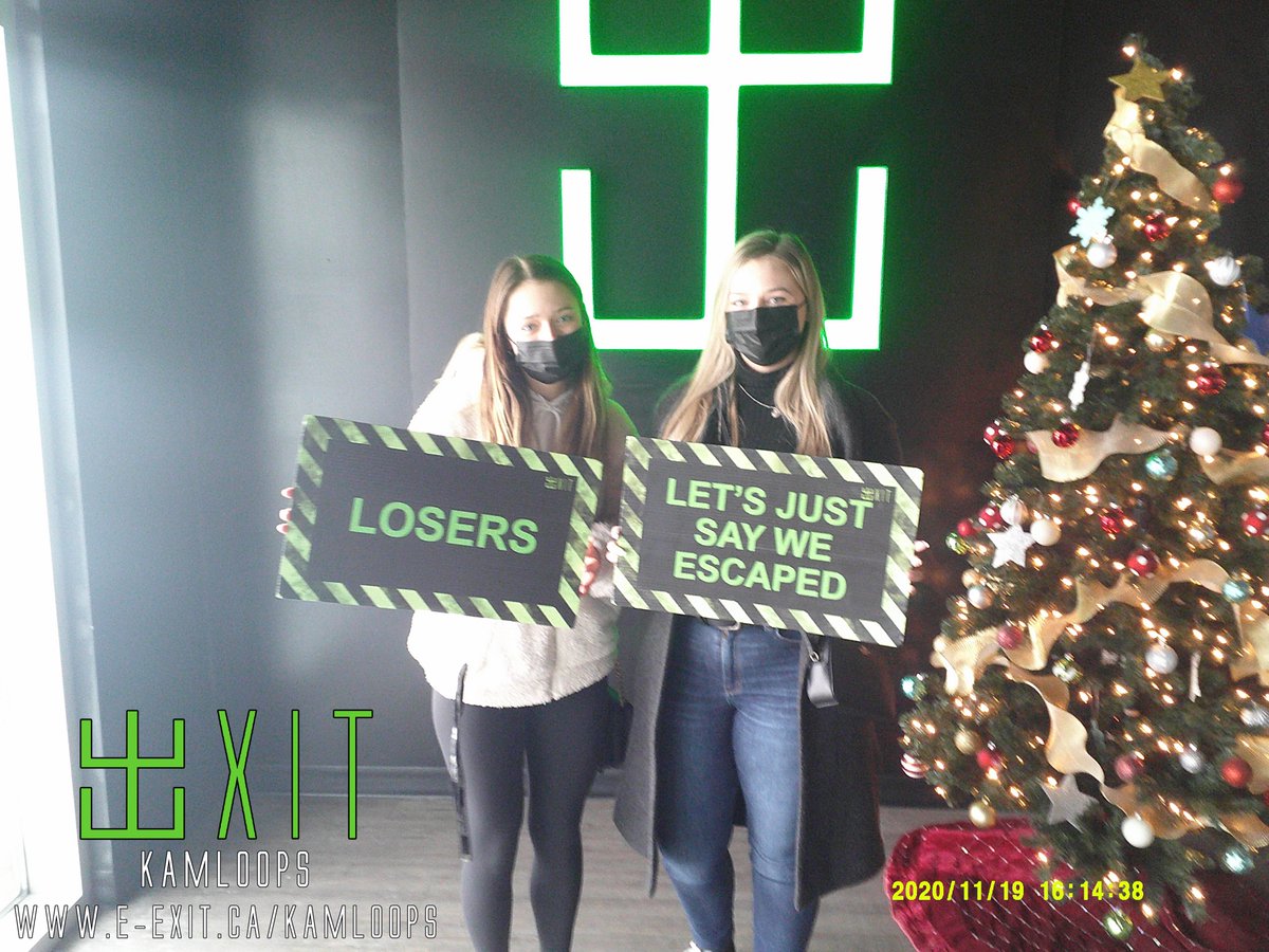 exitkamloops's tweet image. Here’s some of our awesome escapee’s from Dec 19 - 24th, 2021. Many failed and many succeeded! Test your wits today! #ExitKamloops #kamloopsescapegames
facebook.com/media/set/?set…