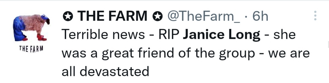 So sad to hear about the passing of Janice Long, a great champion of Liverpool musicians, as these tributes from Twitter show. And a credit to our city.