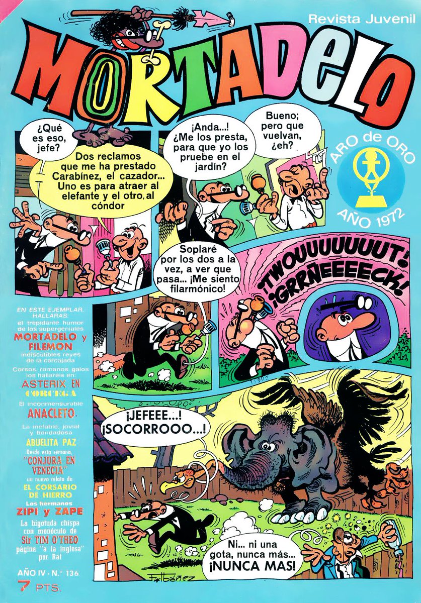 #Mortadelo. Año 4, número 136 (1973)

#comic #comics #tebeo #ibañez #mortadeloyfilemon #vintagecomics #bruguera