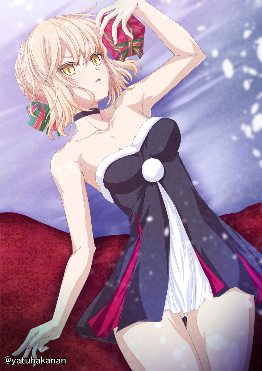 [R-18] 遅ればせながらのサンタオルタ #FGO #サンタオルタ #オルタ #セイバーオルタ #ニプレス https://t.co/NhlYS99naj 