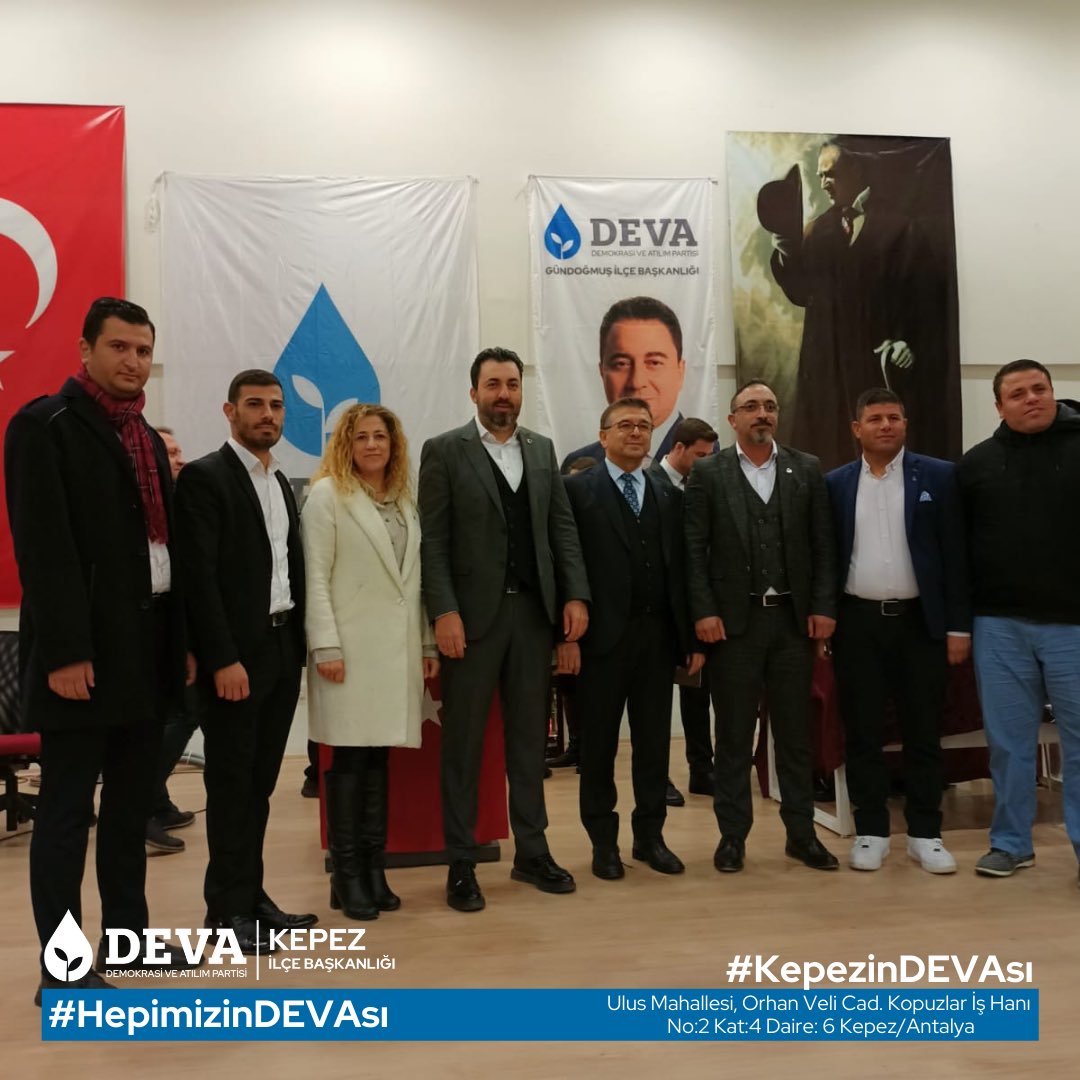 devakepez07's tweet photo. Gündoğmuş’un DEVA’sı Hazır! Kepez İlçe Başkanlığı olarak Gündoğmuş ilçemizin kongresine katıldık.

#HepimizinDEVAsı https://t.co/qiKQwckcia