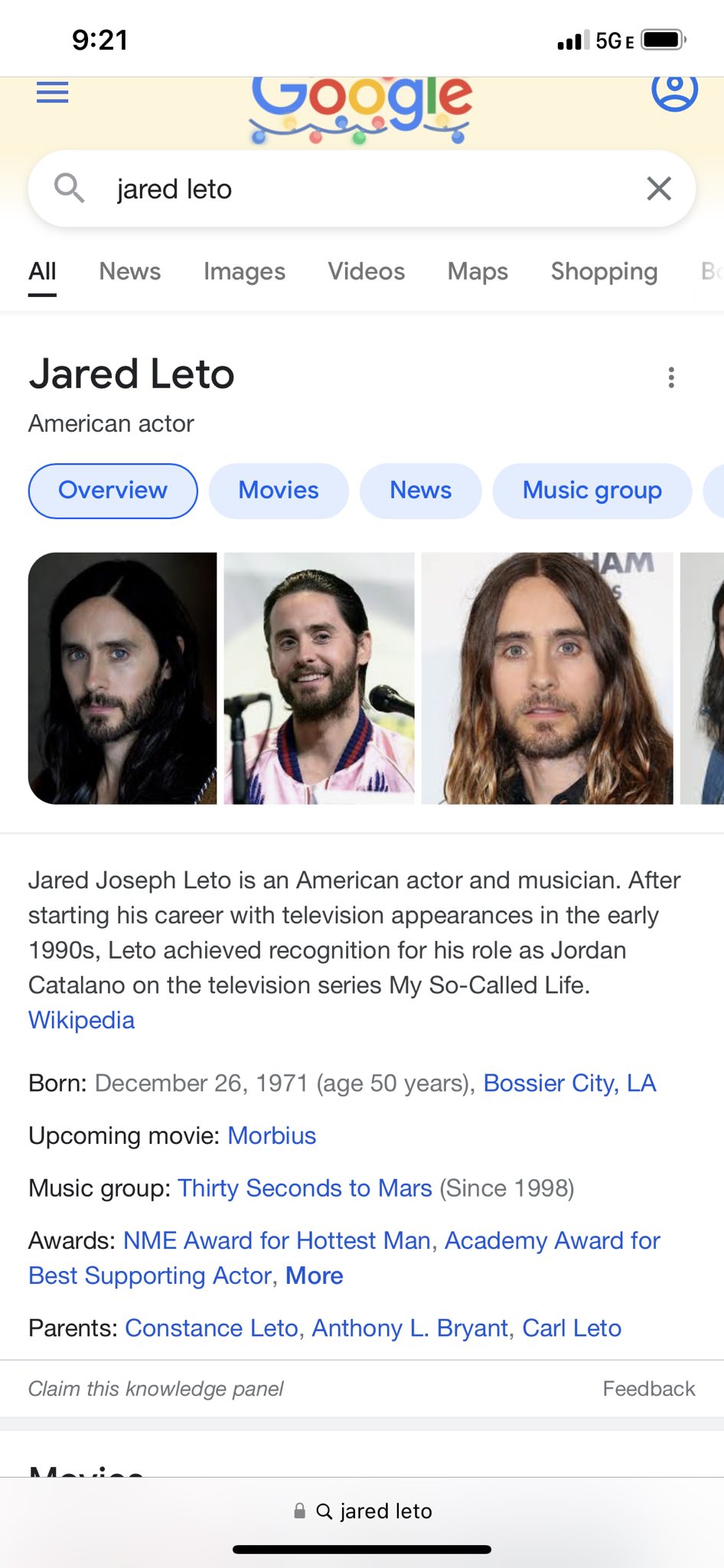 How the fuck is Jared Leto 50? That s insane! Anyways, Happy Birthday Jared Leto! 