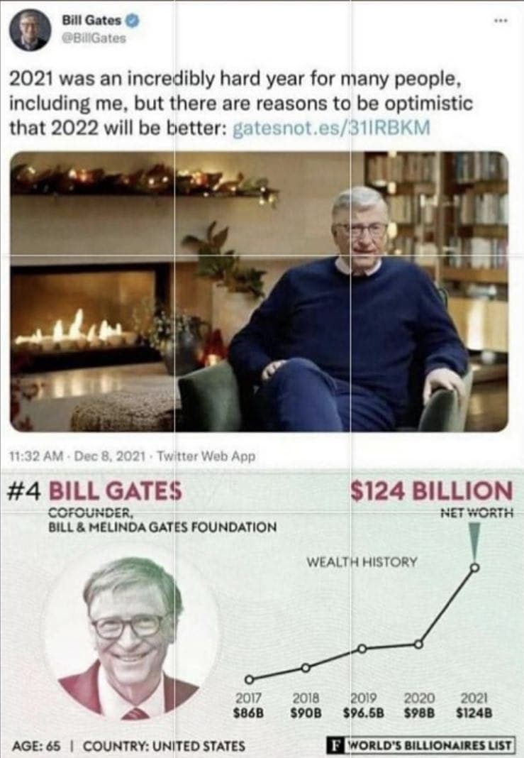 Lukewearechange's tweet photo. Bill Gates is literally our modern day evil villain, just keep rubbing it everyone's face! https://t.co/TWsFk80sOD