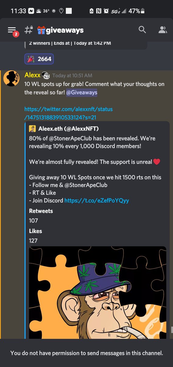 Nftruleevrythng's tweet photo. @AlexxNFT @StonerApeClub #APEUP https://t.co/VcJIR4UEbJ