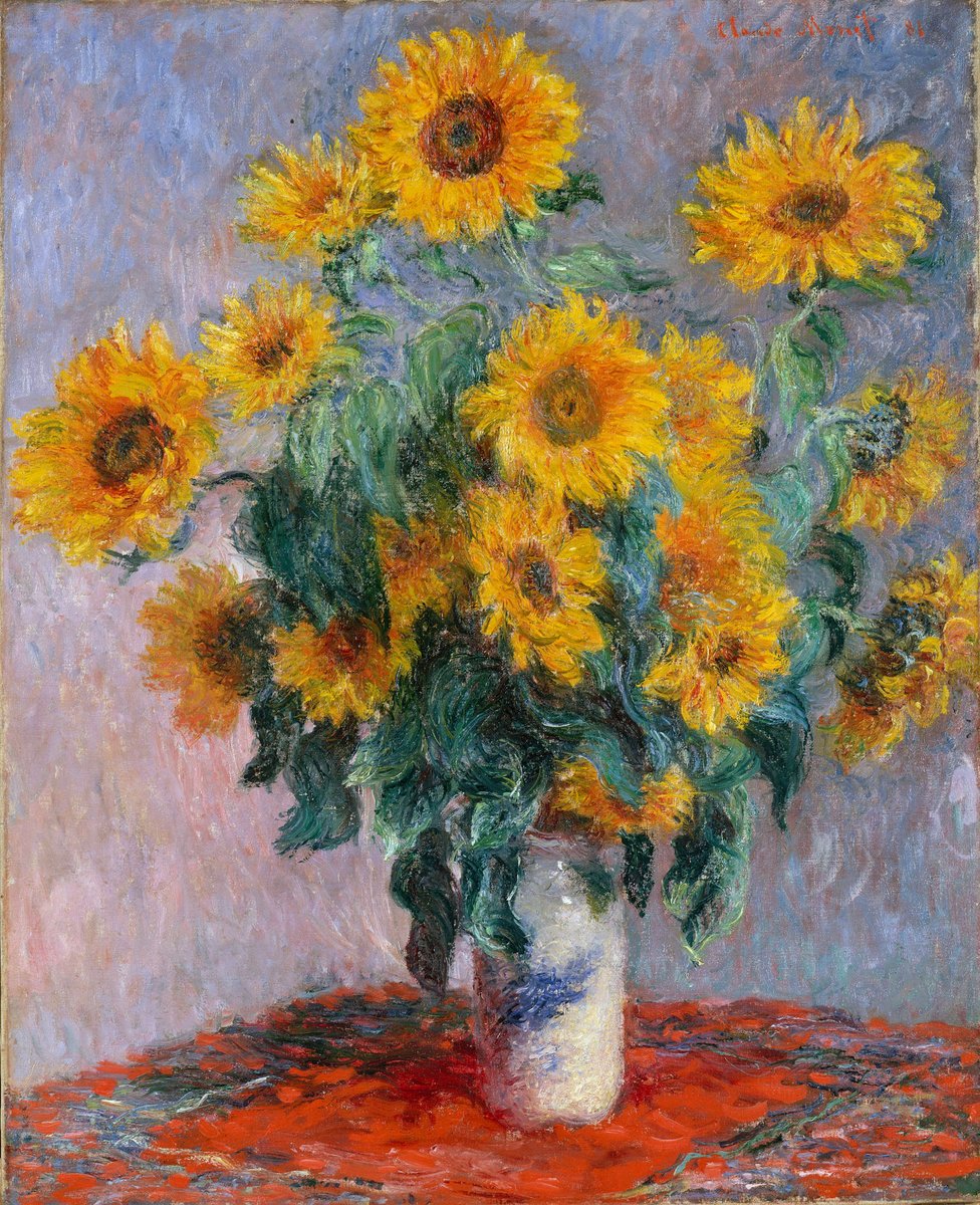 artistmonet's tweet photo. Bouquet of Sunflowers, 1880 #impressionism #monet https://t.co/sIRzLdSz2F