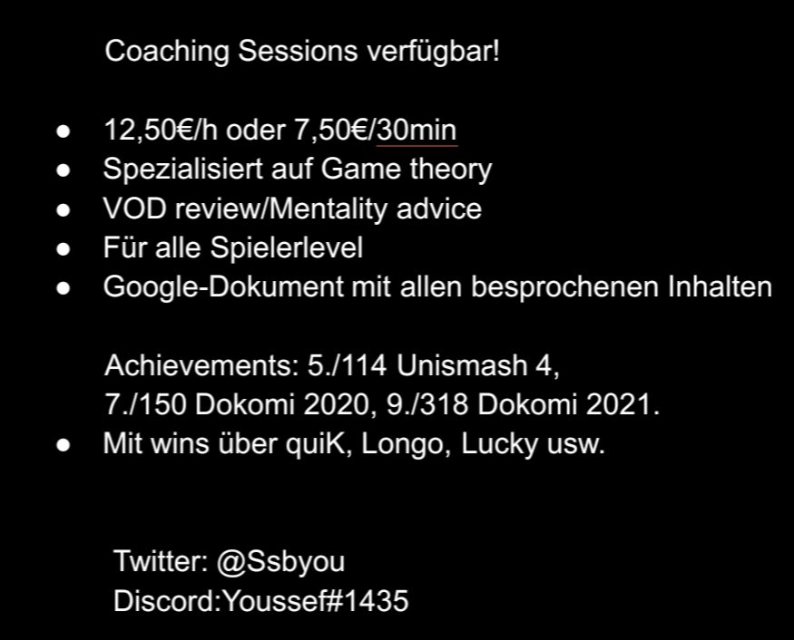 Hey Leute! Ich will nun offiziell ins Coaching-Business einsteigen und biete hiermit meine Dienste an.
Ich habe bereits seit Anfang 2020 Erfahrungen mit Coaching gesammelt und verschiedenen Leuten dabei geholfen, ihr Gameplay aufs nächste Level zu bringen.

RTs Appreciated!
