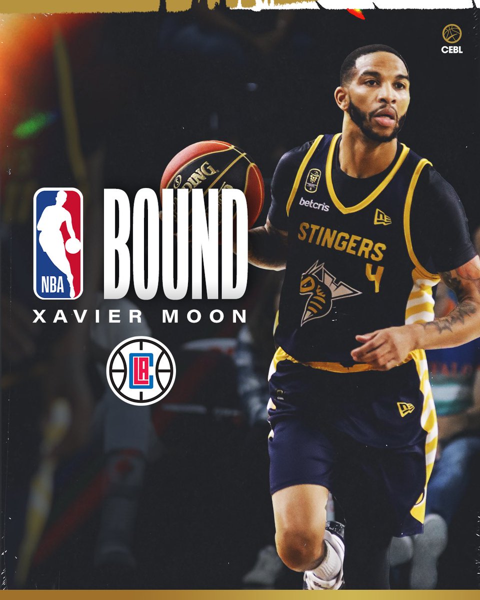 BREAKING: <a href="/xavier_moon/">xavier moon</a> of the <a href="/ED_Stingers/">Edmonton Stingers</a> has secured a contract with the <a href="/LAClippers/">LA Clippers</a> making him the third player in two days to head to the <a href="/NBA/">NBA</a> after playing in the #CEBL.

Congratulations to the 3x CEBL Player of the Year. 

🔗:cebl.ca/MoonToTheNBA

#OurGame  #CEBLToTheNBA