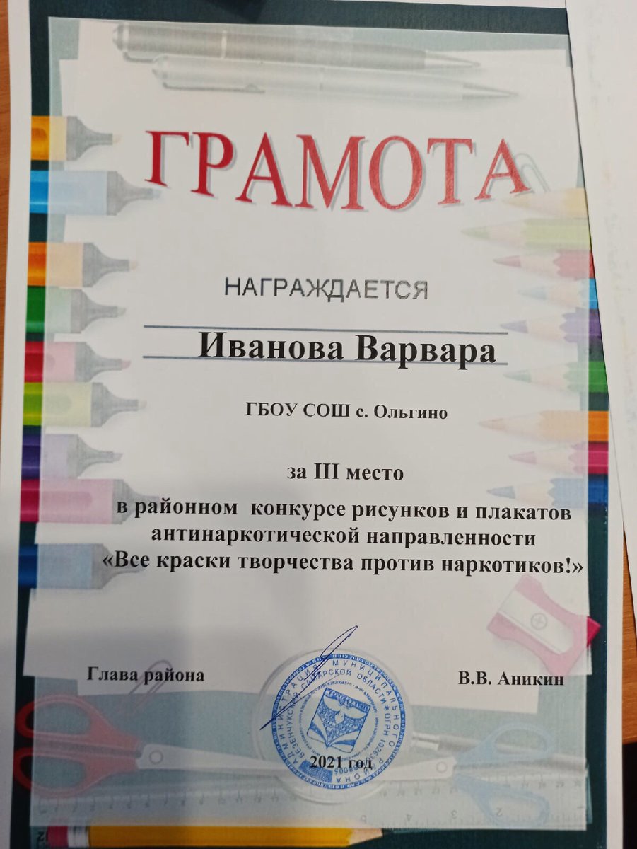 Подведены итоги районного конкурса "Все краски творчества против наркотиков" 2021.Поздравляем нашу команду!