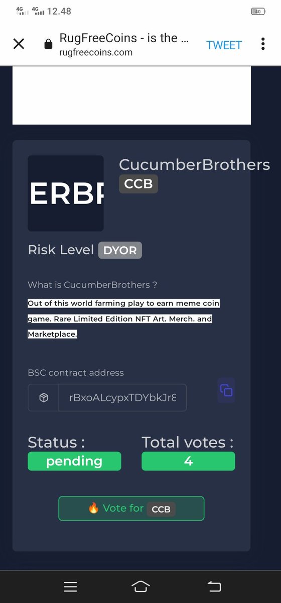 Pebriyan1402's tweet photo. @cucu_brothers @rugfreecoins good CCB https://t.co/DCtkAUZlfY