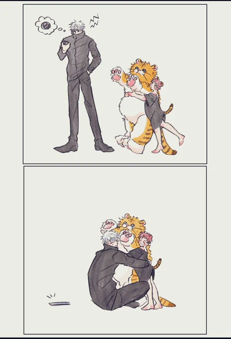 5️⃣(モヤモヤ、グルグル、イライラ)
🐯「さとるくん?オレのお気に入りのぬいぐるみ🧸貸してあげる!」
5️⃣「ゔっゔぅ〜ゆうじ〜!!!!!ありがとう〜!!!!!😭」
五悠5️⃣🐯 