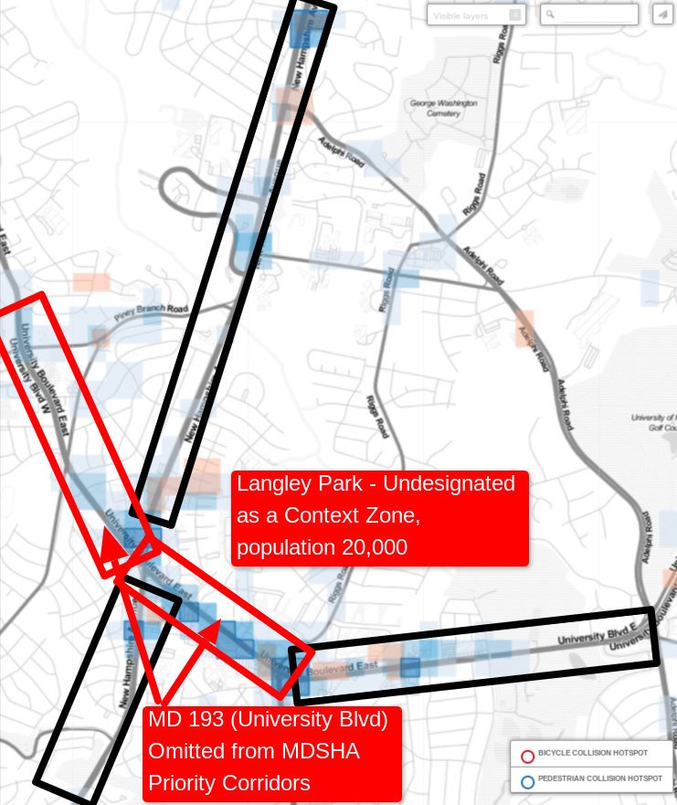 davidhelms570's tweet photo. @maschweisguth @MDOTNews @MDSHA @PGCMDeniTaveras @WanikaFisher Despite #MD193 in Langley Park being 2nd most dangerous roadway IN THE NATION, @MDOTNews @MDSHA didn't identify it as a "Priority Corridor".  Ridiculous.  #MDOTCares #ContextDriven https://t.co/2lEXMSnJLg