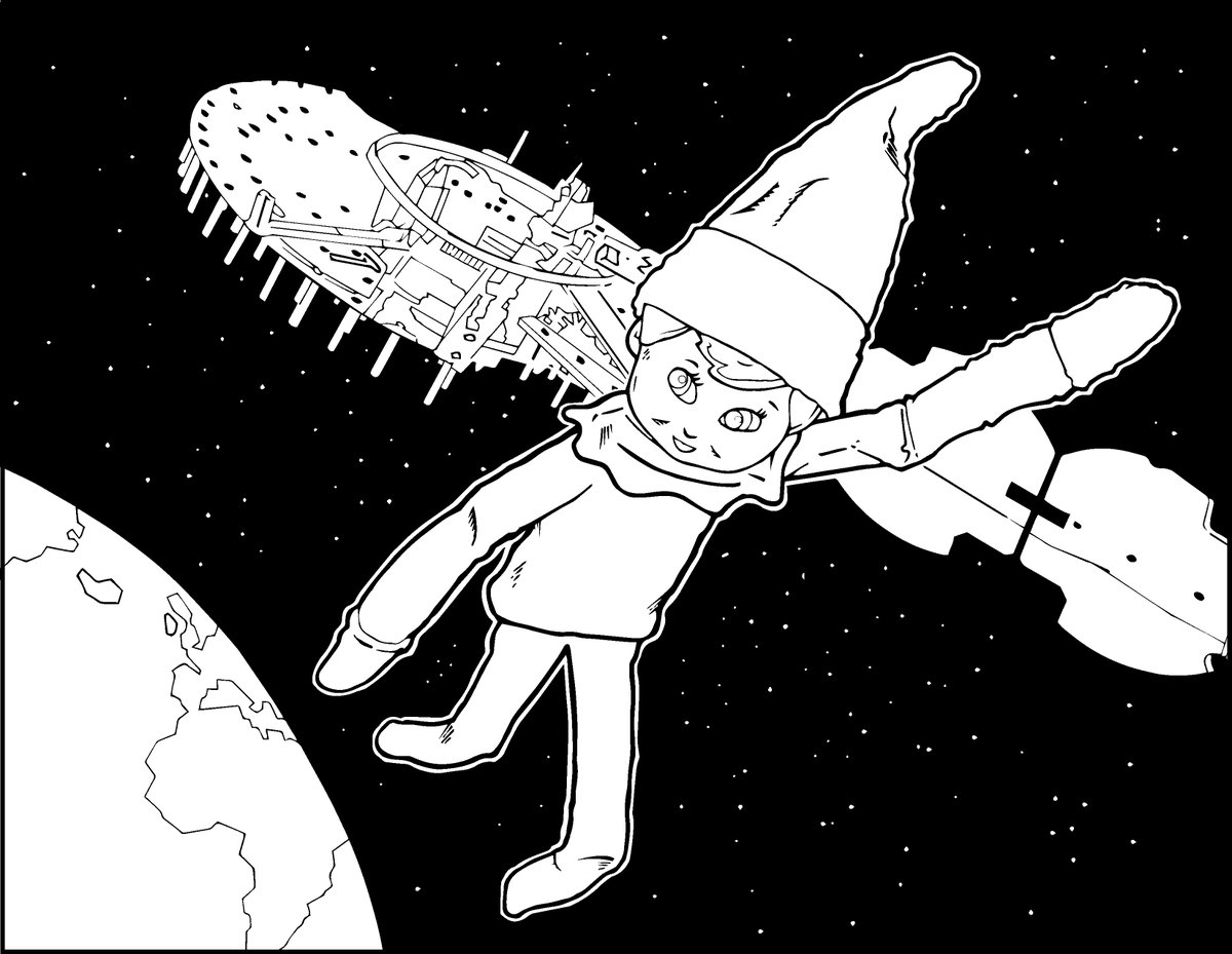 AFResearchLab's tweet photo. As ROSA head out after another successful year of researching, testing and pushing the fold of AFRL and North Pole related tech.
She wanted us to leave you a parting gift in the form of this coloring page with the @usairforce Vanguard NTS-3!
#AFResearchLabElf #ElfontheShelf https://t.co/0zTngL1KMd