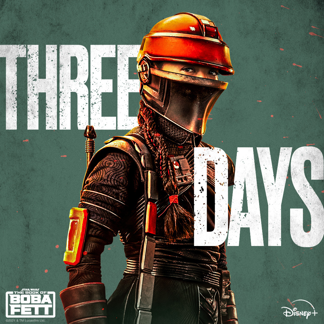 In three days, a new era begins. The Book Of @BobaFett, an all-new Original series, streaming December 29 only on @DisneyPlus.