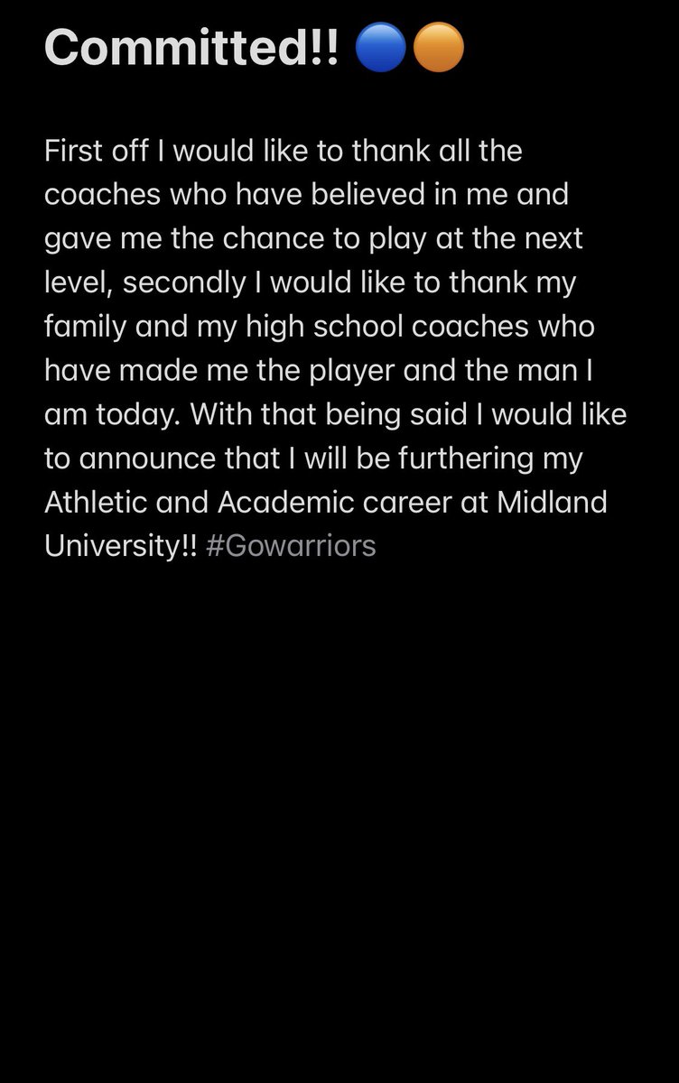Taylorwieczore2's tweet photo. T H E    C O M M I T M E N T!!🔵🟠#AGTG   @CoachBeckmannLH @VirtualVarley @CoachHoff_ @akossmarshall @Coach_Honnold @CoachBenDixon @Coach_Dzuris @LHSLinkFootball @MidlandU_FB @MrLarsonLHS https://t.co/6HP02Sqked