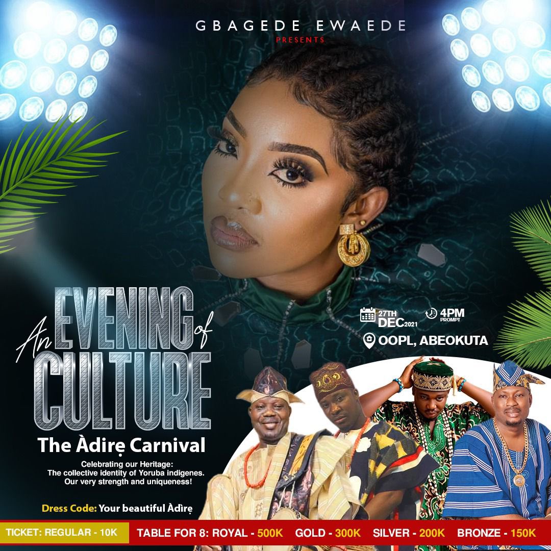 Letter_to_Jack's tweet photo. If you’re in Abeokuta, free tomorrow and you have a colorful ADIRE that you can wear to the ADIRE Carnival, RT this tweet. 

I’m giving out 2 free regular tickets to ‘An Evening Of Culture’ holding tomorrow at OOPL by 4pm. https://t.co/DJs1b9LmeQ