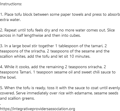 IntegrativeIPA's tweet photo. Try this healthy recipe for spicy sriracha tofu rice bowls! #ipac2022ga #integrativeprovidersassociation #ipac #IAMtheIPA #integrativeproviders #educationisthekey #recipe #recipes #recipeshare https://t.co/KZ10nGJRYH