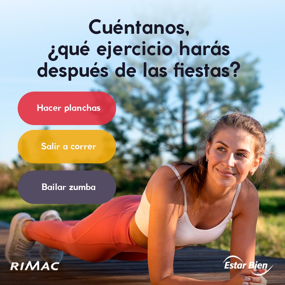 ¿Comiste de más durante fiestas 👉🏼👈🏼? Te damos algunas ideas para mejorar tu salud y ponerte en forma.💪 Cuéntanos, ¿cuál es tu ejercicio favorito?👇 #ActividadFísica