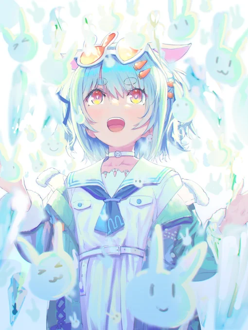 新衣装!🥕🥕💙💙
#ぺこらーと 
